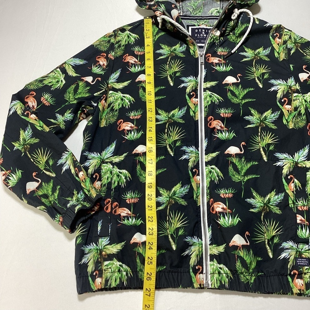 Denim & Flower Ricky Singh Tropical Print Windbreaker Jacket - Picture 11 of 14